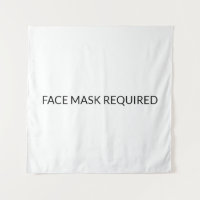 Face Mask Required black and white simple