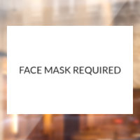 Face Mask Required black & white elegant