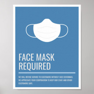 Face Mask Required Business Signage Poster