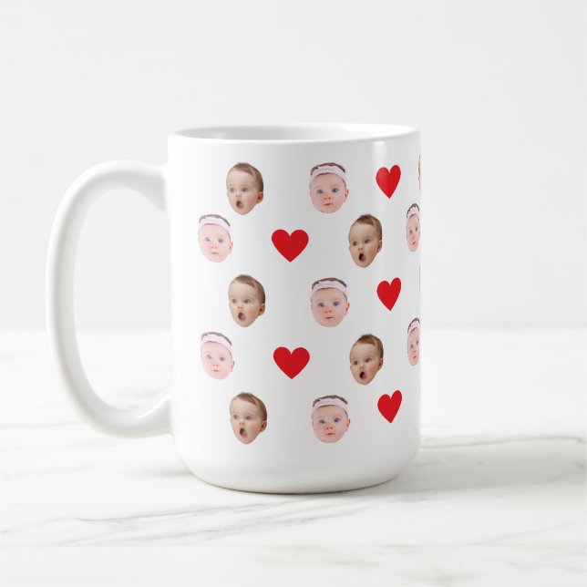 Face Mug, Custom Photo mug, Baby Gift  Coffee Mug (Left)