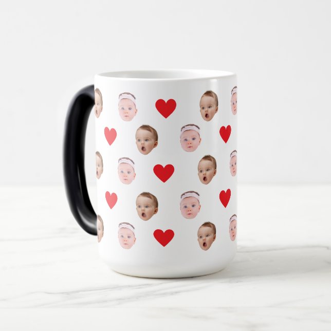 Face Mug, Custom Photo mug, Baby Gift  Magic Mug (Front Left)