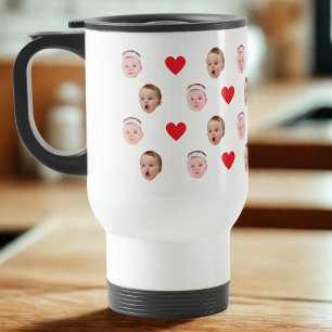 Face Mug, Custom Photo mug, Baby Gift  Travel Mug