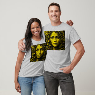 Face of a golden plant woman with a captivating lo T-Shirt