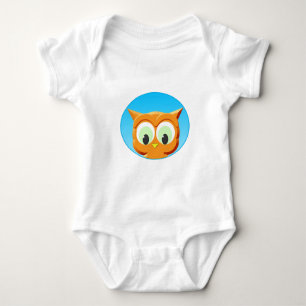 Face Of A Little Owl Baby Bodysuit