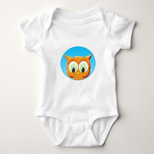 Face Of A Little Owl Baby Bodysuit (Front)
