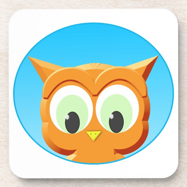 Face Of A Little Owl Coaster (Front)