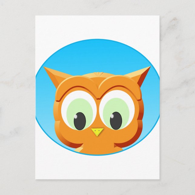 Face Of A Little Owl Postcard (Front)