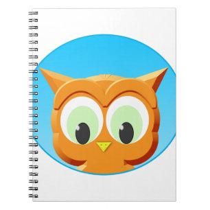 Face Of A Little Owl Spiral Notebook