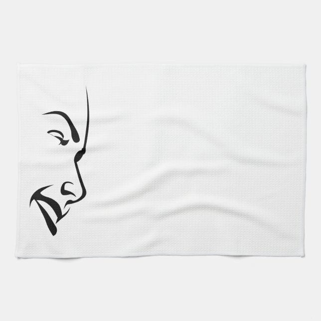 Face of a Woman Tea Towel (Horizontal)