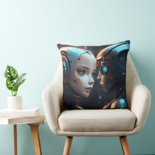 Face of AI Chatbot Cushion