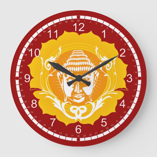Face of Buddha Large Clock (Front)