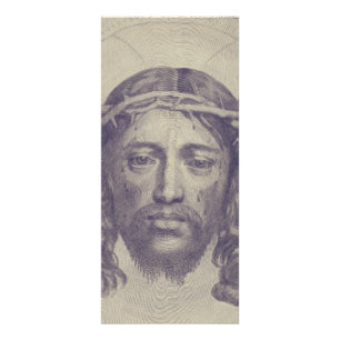 Face of Christ on St. Veronica's Veil Holy Face Rack Card