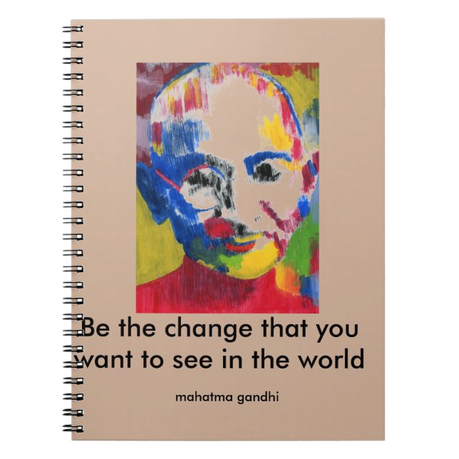 Face of Colours Mahatma Gandhi notebook (Front)
