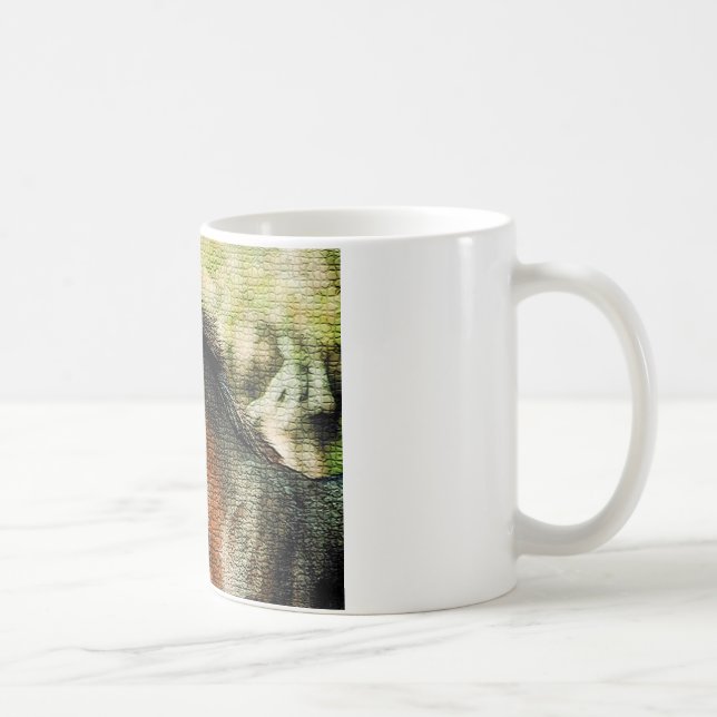Face of Horse Mosaic Tiles Coffee Mug (Right)