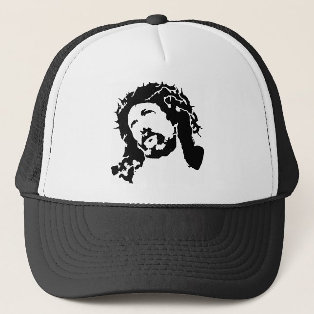 Face of Jesus Trucker Hat (Front)