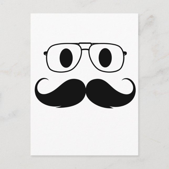 face of moustache postcard (Front)
