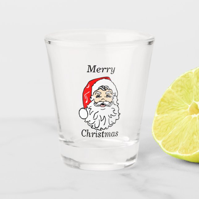 Face of Santa Claus Shot Glass (Front)