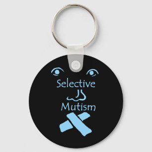 Face of Selective Mutism Key Ring
