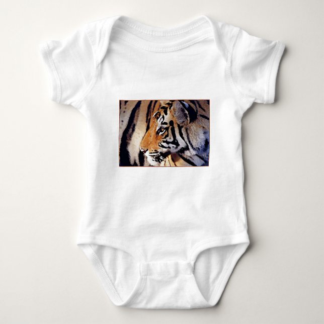 Face of Tiger Baby Bodysuit (Front)