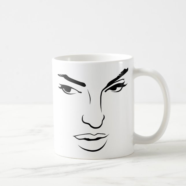 Face of Woman Coffee Mug (Right)