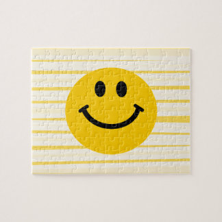 Face on sunny yellow stripes jigsaw puzzle
