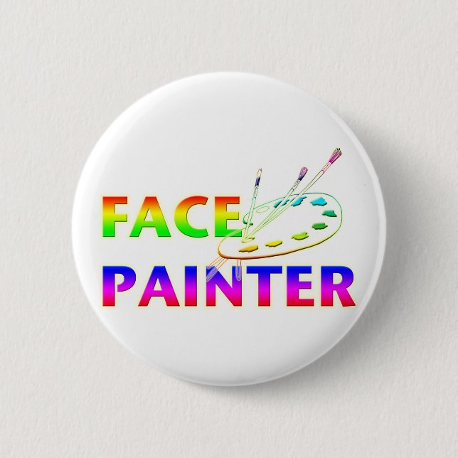 Face Painter 6 Cm Round Badge (Front)