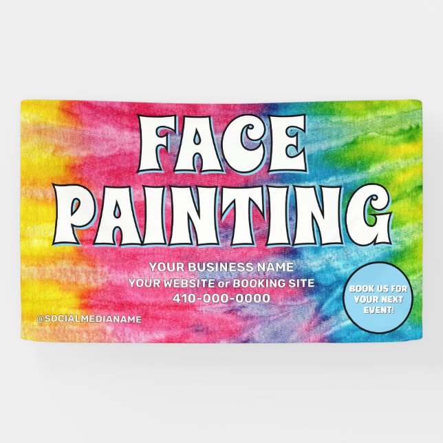 Face Painting Business Banner Sign (Horizontal)
