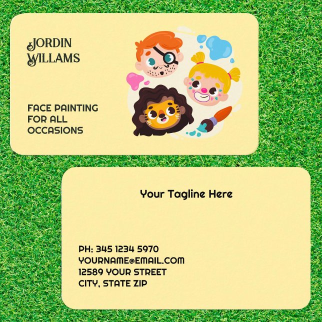 Face Painting Business Card (Face Painting Business Cards)