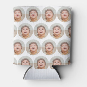 Face Photo can cooler birthday party photo custom 