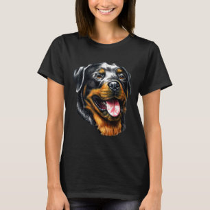Face Portrait Watercolor Painting Rott Cool Gift R T-Shirt