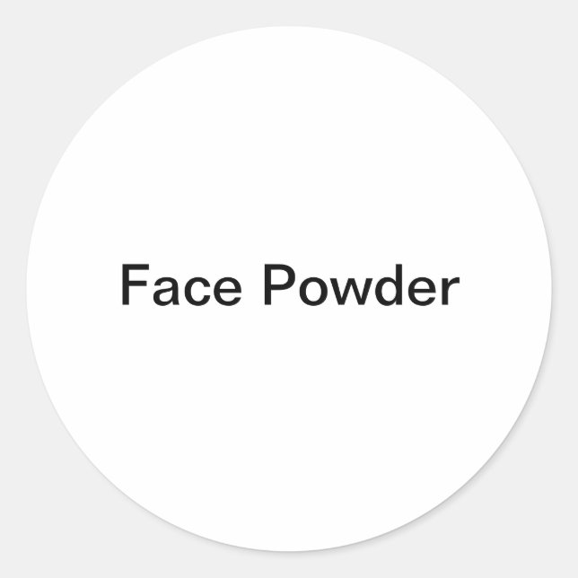 Face Powder Cosmentic Label/ Classic Round Sticker (Front)