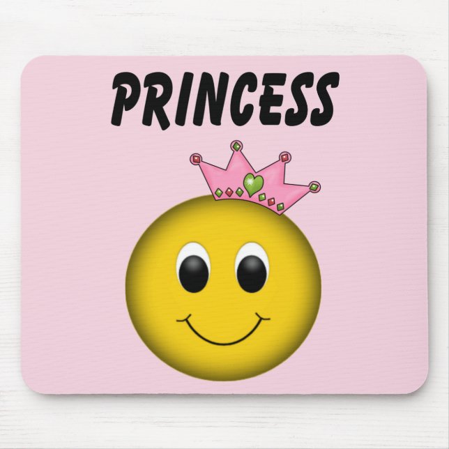 Face Princess with Crown Mouse Pad (Front)