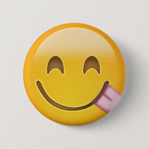 Face Savouring Delicious Food Emoji 6 Cm Round Badge