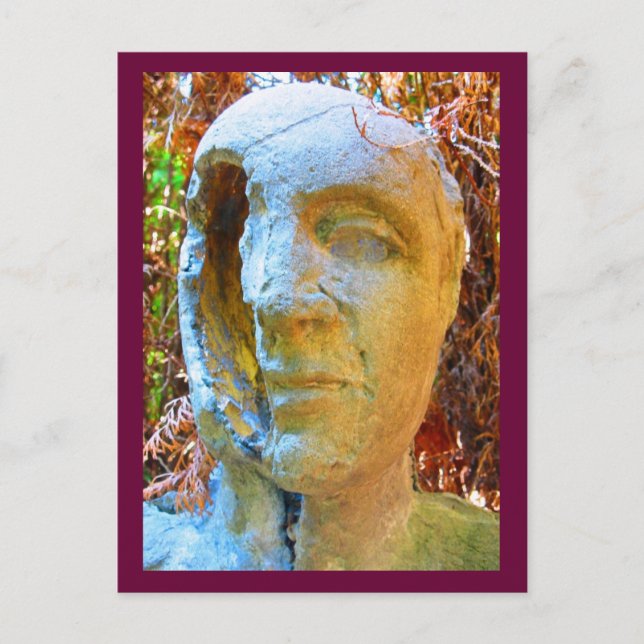 face sculpture postcard (Front)