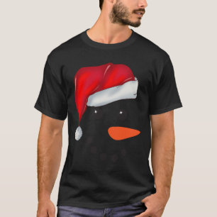 Face Snowman Christmas Matching Squad Family Men W T-Shirt