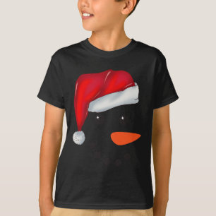 Face Snowman Christmas Matching Squad Family Men W T-Shirt