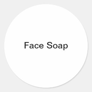 Face Soap Label/ Classic Round Sticker