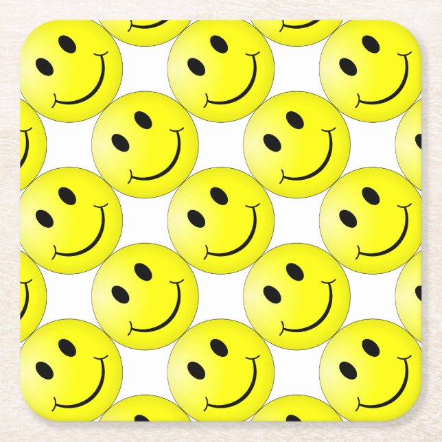 Face Square Paper Coaster (Front)
