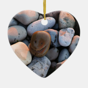 Face Stone Ceramic Tree Decoration