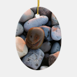 Face Stone Ceramic Tree Decoration