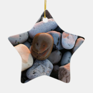 Face Stone Ceramic Tree Decoration