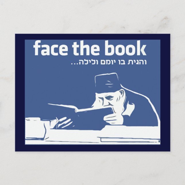 Face the Book Postcard (Front)