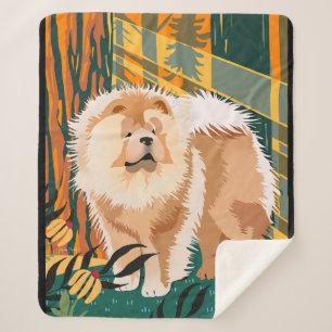 FACE THE SUN Chow sherpa blanket