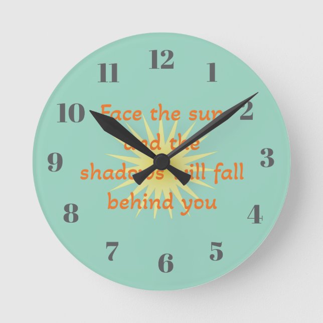 Face the sun round clock (Front)