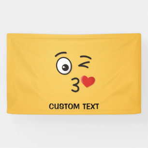Face Throwing a Kiss Banner