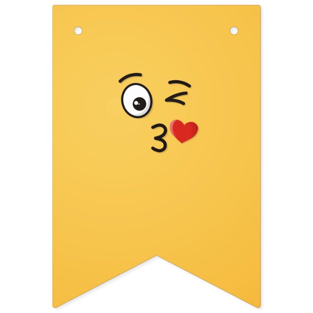 Face Throwing a Kiss Bunting (First Flag)