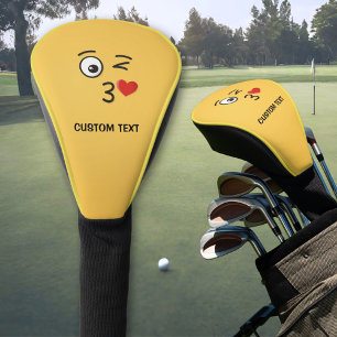 Face Throwing a Kiss Golf Head Cover