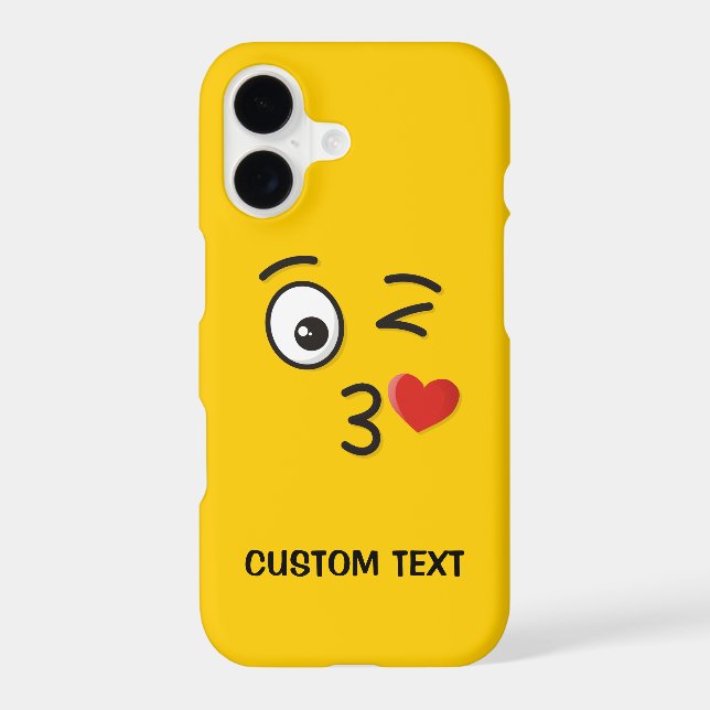 Face Throwing a Kiss iPhone Case (Back)
