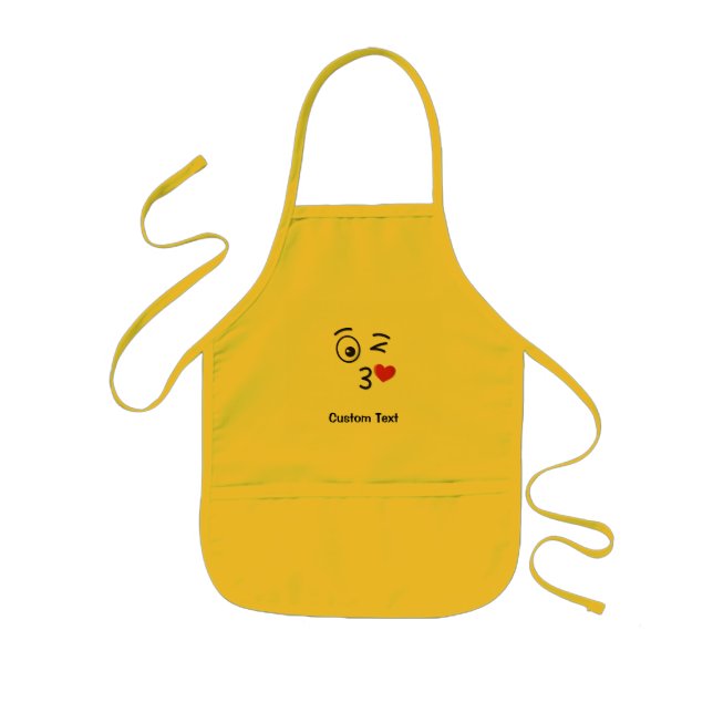 Face Throwing a Kiss Kids' Apron (Front)
