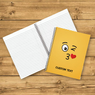 Face Throwing a Kiss Notebook